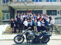 Байкеры Краснооктябрьского района рассказали ребятам о безопасном поведении на дороге