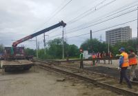 Демонтированы первые 100 метров старых путей на реконструируемом участке линии СТ 